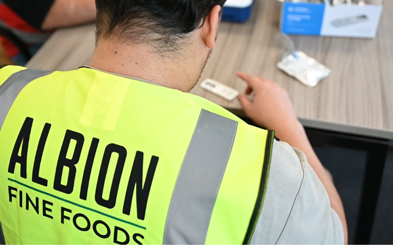 Albion Fine Foods fingerprint drug test